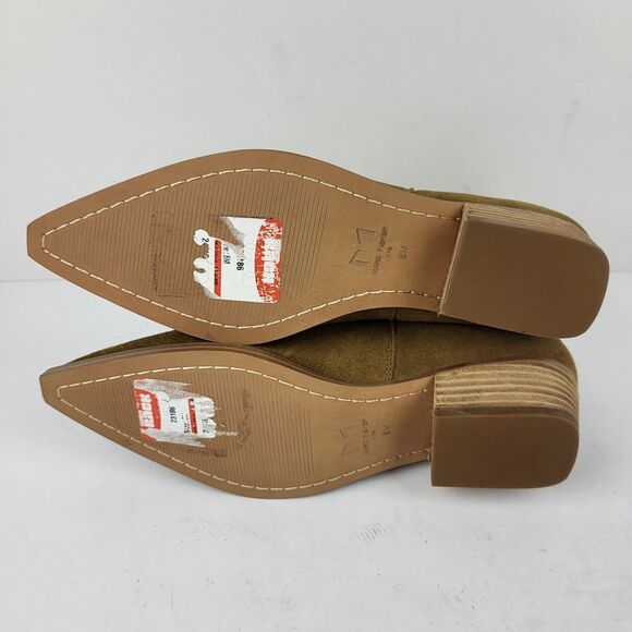 Marc Fisher LTD Yarita Toe Ankle Bootie Chelsea Brown Suede Pull On Pointed 8M - Picture 14 of 16